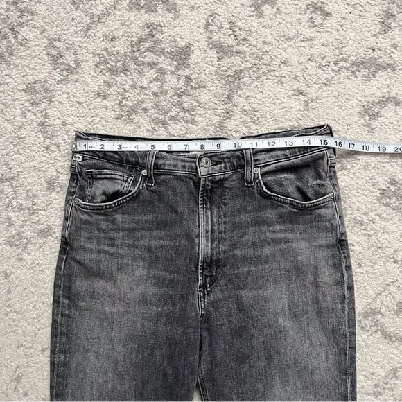Citizens of Humanity Daphne Crop Jeans Premium Vintage Grey Raw Hem Women’s 30 - Picture 13 of 15